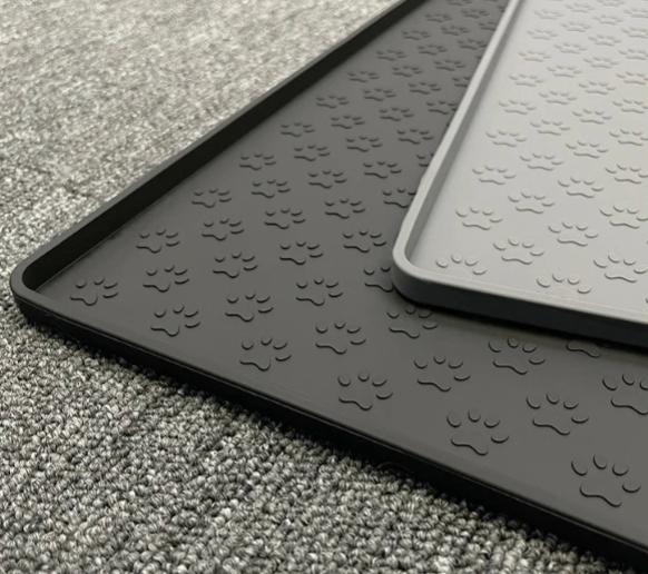 Tapis de protection en silicone pour gamelle chiens ou chats